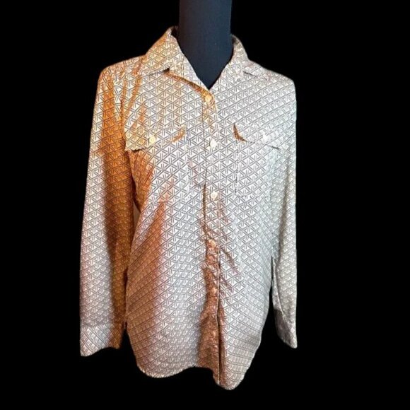 Banana Republic XS Women’s Geometric Classic Fit Blouse - Picture 4 of 12